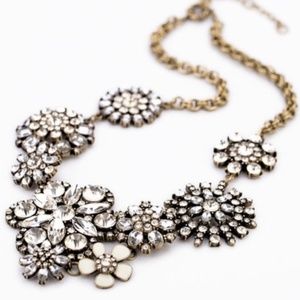 LAST ONE "Bianca" Crystal Bloom Statement Necklace